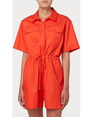 Paul Smith Tie Cotton Jumpsuit - Red