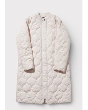 Tommy Hilfiger Quilted Bomber Coat Weathered - Natural