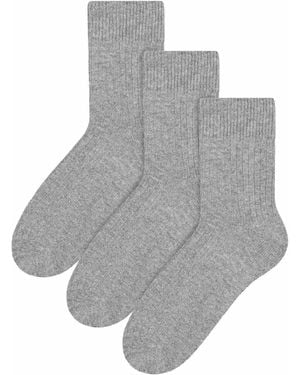 Steve Madden Light 3 Pack Warm Wool Dress Socks - Grey