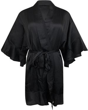 Victoria's Secret Satin Kimono Robe - Black