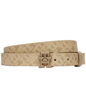 Tommy Hilfiger Logo Mono 2.5 Belt Aw0Aw16601 - Natural