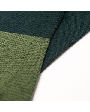 Jemsox Two Block Colour Comfort Top Cotton Socks - Green