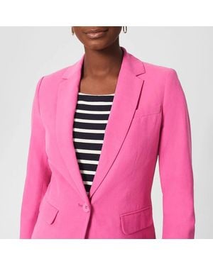 Hobbs Silk Linen Blazer - Pink