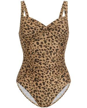 Regatta One Piece Swimsuit Sakari Recycled Polyester Leopard - Brown