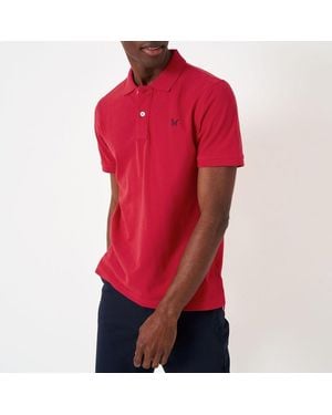 Crew Classic Pique Cotton Polo Shirt - Red
