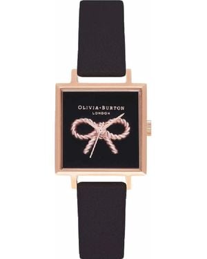 Olivia Burton Ob16Vb03 Ladies Vintage Bow Watch - Black