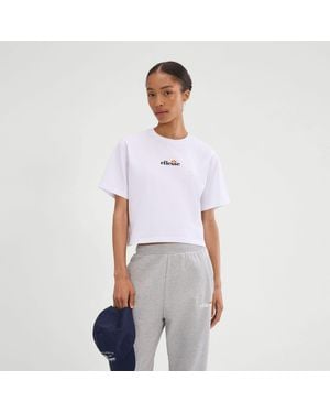 Ellesse Silinto 2 Cropped Tee - White