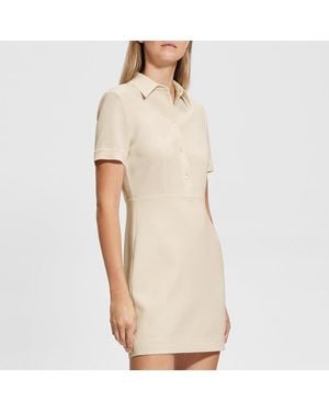 Theory Cream Slip Midi Dress - Natural
