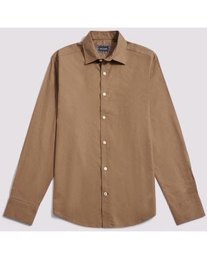Duchamp Regular Collared Cotton Shirt - Brown