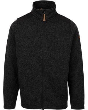 Trespass Fleece Jacket At200 Thurley Polyester Dark Flint Marl - Black