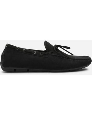 Where's That From Carter Suede Slip On Lace Detail Loafer - Black