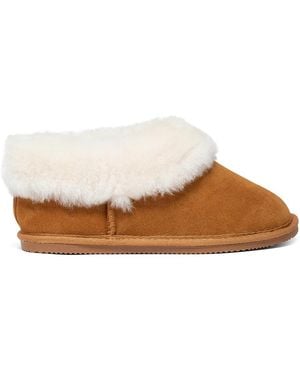 Fenland Sheepskin Chestnut Bootie Slipper - Brown