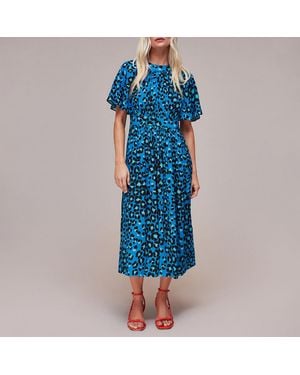 Whistles Leopard Amelia Dress - Blue