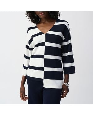 Joseph Ribkoff Stripe Tunic Top - Blue
