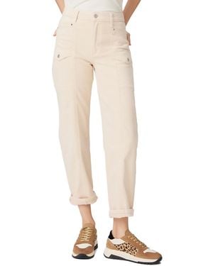 PAIGE Ecru Alexis Crop Cargo Trousers - Natural