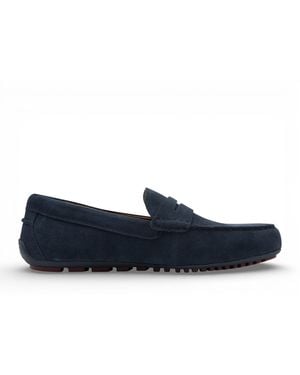 Tamaris Suede Moccasin Loafers Casual Shoes - Blue