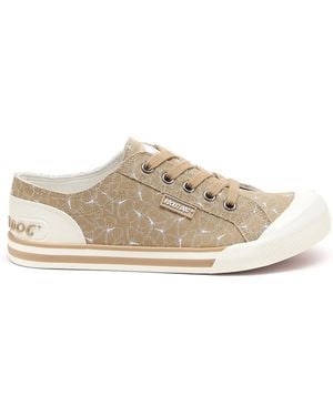 Rocket Dog Tan Jazzin Mariposa Sports Trainers - White