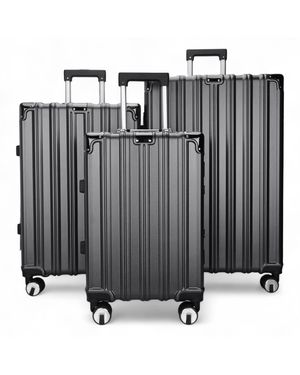 Infinity Luggage Charcoal Hard Shell Robust Tsa Suitcases - Grey