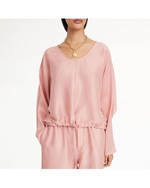 By Malene Birger Powder Silk Lanee Blouse - Pink