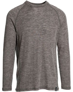 Trespass Base Layer Top Wexler Dlx Merino Wool Dark Marl - Grey