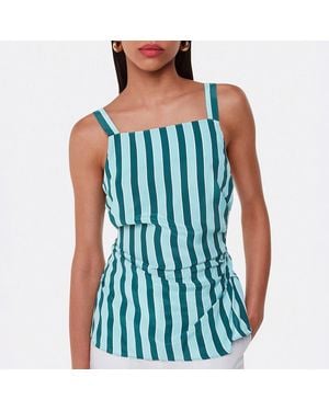 Whistles Emily Tonal Stripe Top - Blue