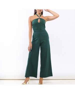 Needs No Label Hardware Halterneck Jumpsuit - Green