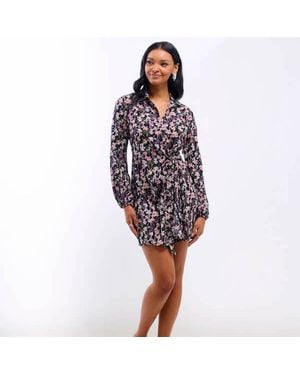 Needs No Label Floral Shirt Dress - White