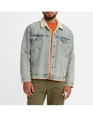 Levi's Light Sherpa Trucker Cotton Jacket - Grey