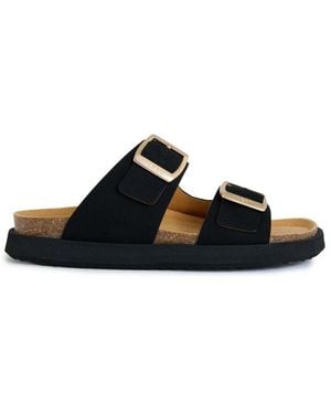 V.Gan Vegan Fenugreek Comfort Footbed Sandals - Black