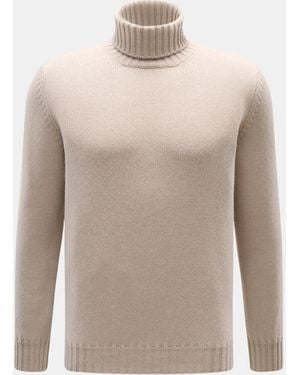 Fedeli Cashmere Rollkragenpullover 'Derby' - Weiß