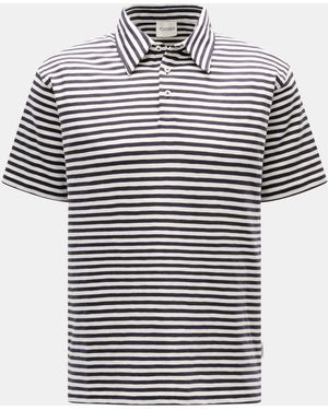 Closed Kurzarm-Strickpolo/Creme Gestreift - Blau