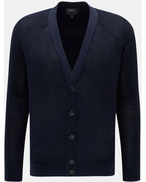 A.P.C. Cardigan 'Felix' - Blau