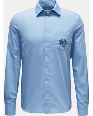 Erdem Casual Hemd 'Luke' Schmaler Kragen - Blau