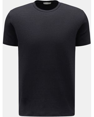 KIEFERMANN Leinen Rundhals-T-Shirt 'Mikelono' - Schwarz