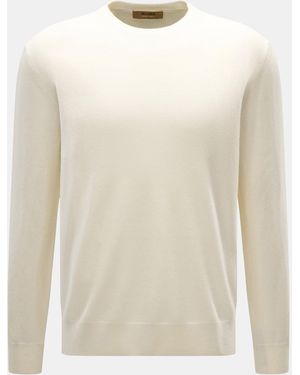 Moorer Cashmere Rundhalspullover 'Orvieto-Wy' - Natur