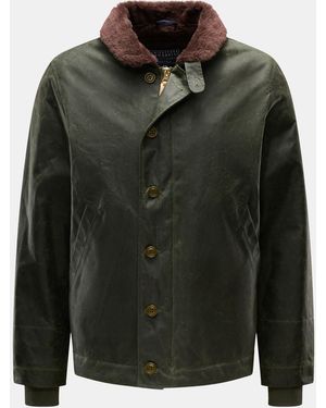 Manifattura Ceccarelli Wachsjacke 'Deck Jacket' - Schwarz