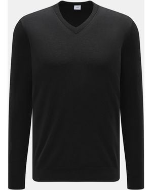 von Braun Merino Feinstrick V-Neck Pullover - Schwarz