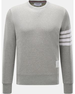 Thom Browne Rundhals-Sweatshirt Meliert - Grau