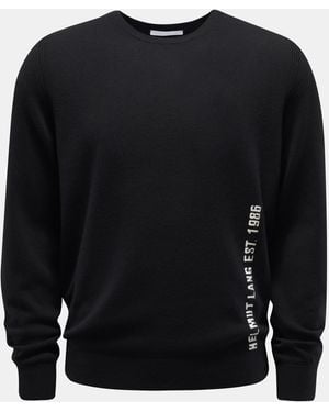 Helmut Lang Rundhalspullover - Schwarz
