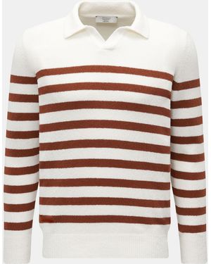 Lamano Artisans Strickpolo/Weiß Gestreift