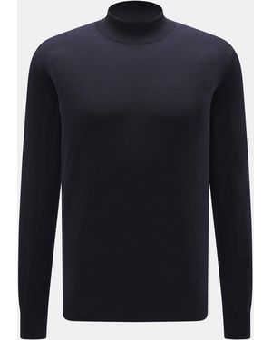 Colombo Mock Neck Pullover - Blau