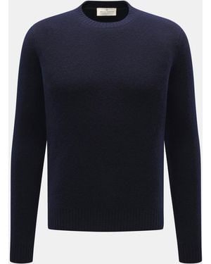 Bruno Manetti Cashmere Rundhalspullover - Blau
