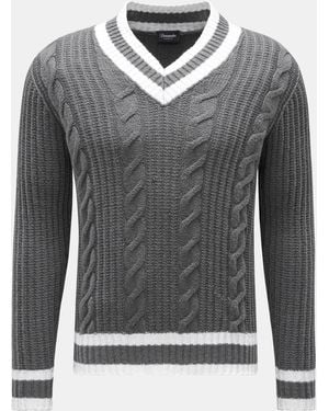 Drumohr V-Neck Pullover - Grau