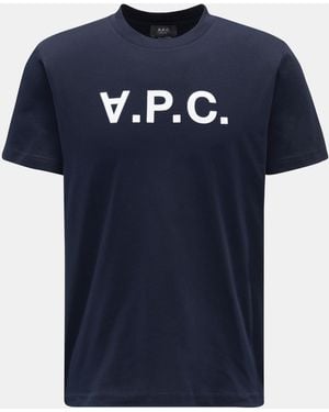 A.P.C. Rundhals-T-Shirt 'Standard Grand Vpc' - Blau