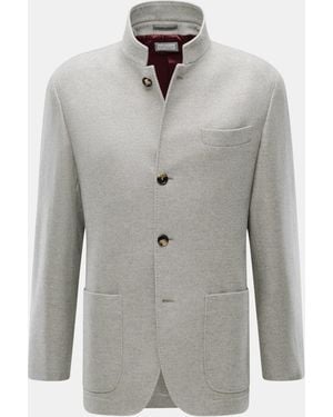 Brunello Cucinelli Cashmere Jacke Meliert - Grau