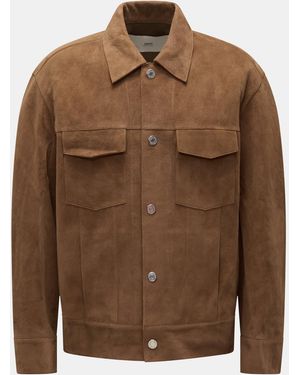 Ami Paris Velourslederjacke - Braun