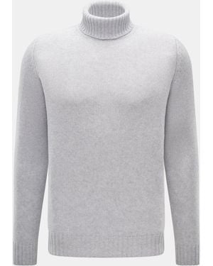 Bruno Manetti Cashmere Rollkragenpullover Meliert - Grau