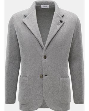 Lardini Cashmere Strickblazer Meliert - Grau
