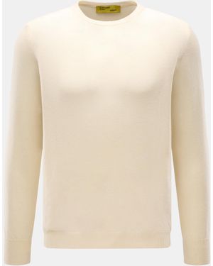 B.F. Knitwear Cashmere Rundhalspullover - Natur