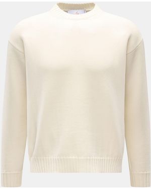 ACE DENIM Merino Rundhalspullover - Natur